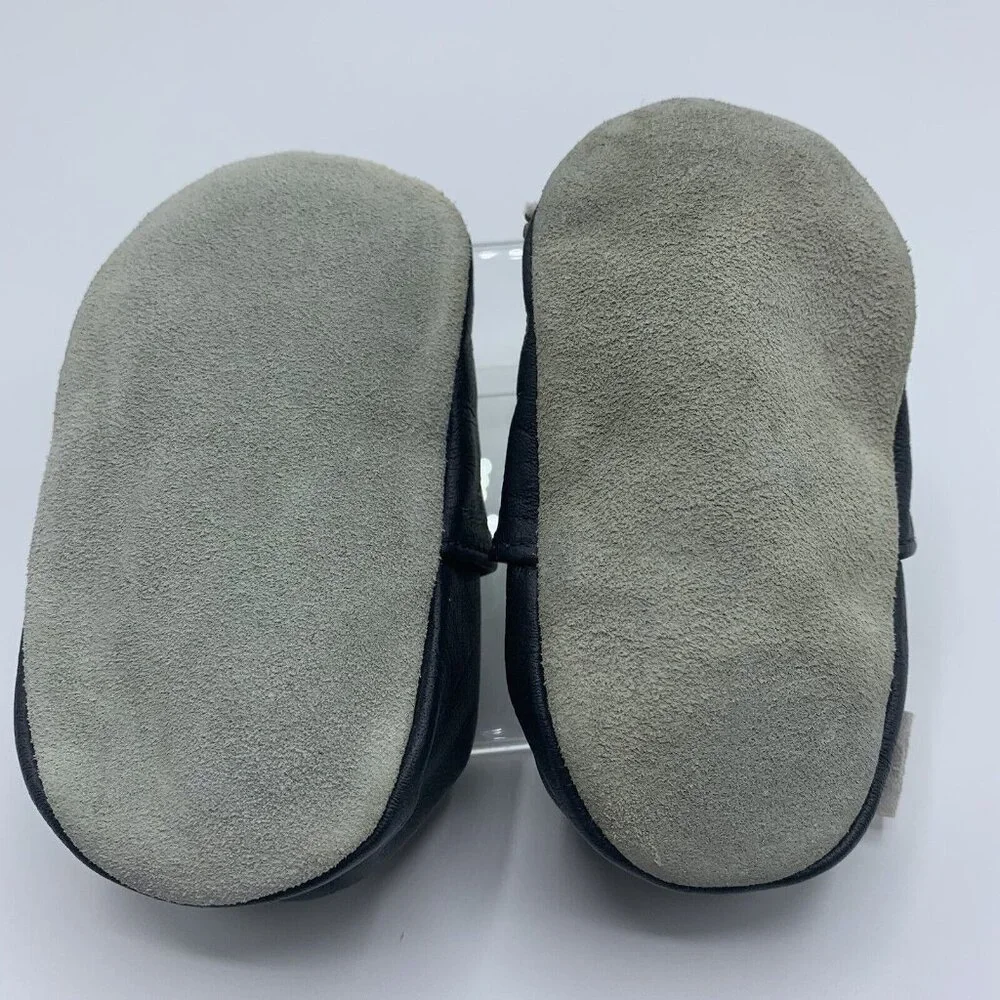 Mini Star Baby Shoes Slippers Boy Girl Size 0-6 Months Soft Sole Green Frog